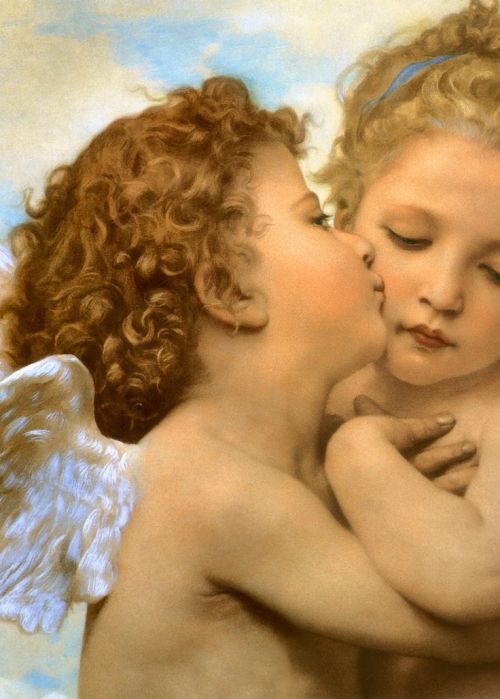 The First Kiss 1890 Wiliam Adolphe Bouguereau