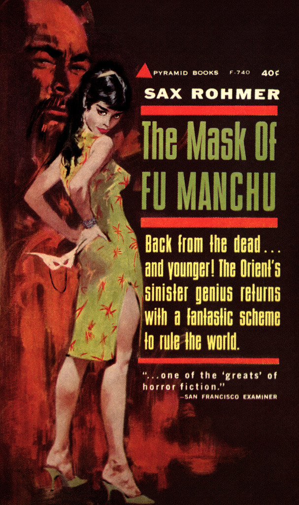 gameraboy:
The Mask of Fu Manchu by McClaverty on Flickr.
The Mask of Fu Manchu, by Sax RohmerPyramid F740, 1962Cover art by Ron Lesser
