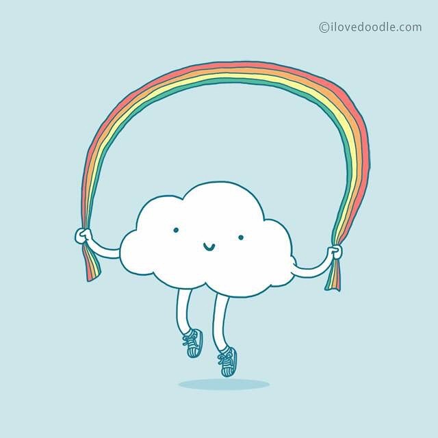 Rainbow Skipping
Artwork by Lim Heng Swee aka ilovedoodle
http://www.ilovedoodle.com
#ilovedoodle #rainbow #illustration  (at ilovedoodle.com)