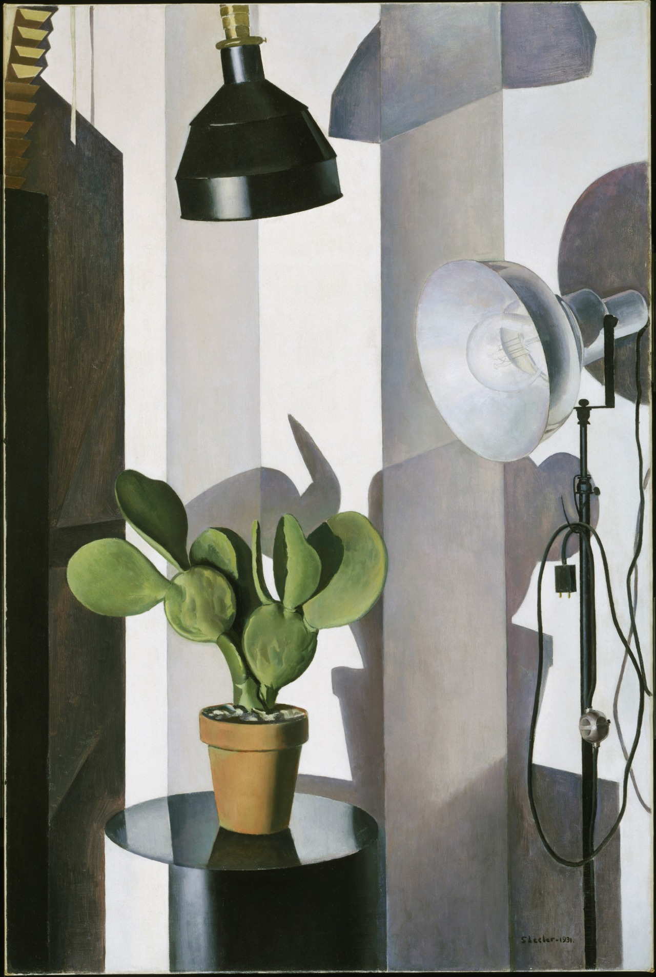 philamuseum:

What do you think Charles Sheeler was trying to express with this still life painting? Share pictures of still life that represent you with #StillLifeSelfie for a chance to win a prize package including Terrain, Federal Donuts, and Art in the Age of Mechanical Reproduction gift cards as well as a two-night weekend stay at the Radisson Blu Warwick Hotel, Philadelphia. More information here.
“Cactus,” 1931, by Charles Sheeler
