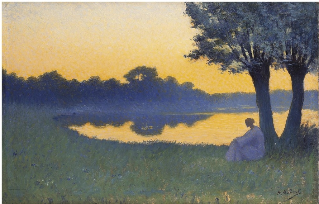 Au coucher du soleil, 1894, Alphonse Osbert. French (1857 - 1939)
- Oil on Canvas -