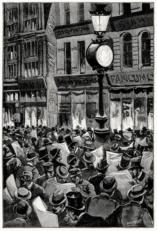 The public was tremendously excited about it.

Georges Roux (?), from Maître du monde (Master of the world), by jules Verne, Paris, 1902.

(Source: archive.org)