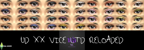 (UNISEX) Urban Decay XX Vice Ltd Reloaded eyeshadow palette for TS4!Standalone UNISEX eyeshadow set with swatches and custom thumbnail.DOWNLOAD HERE