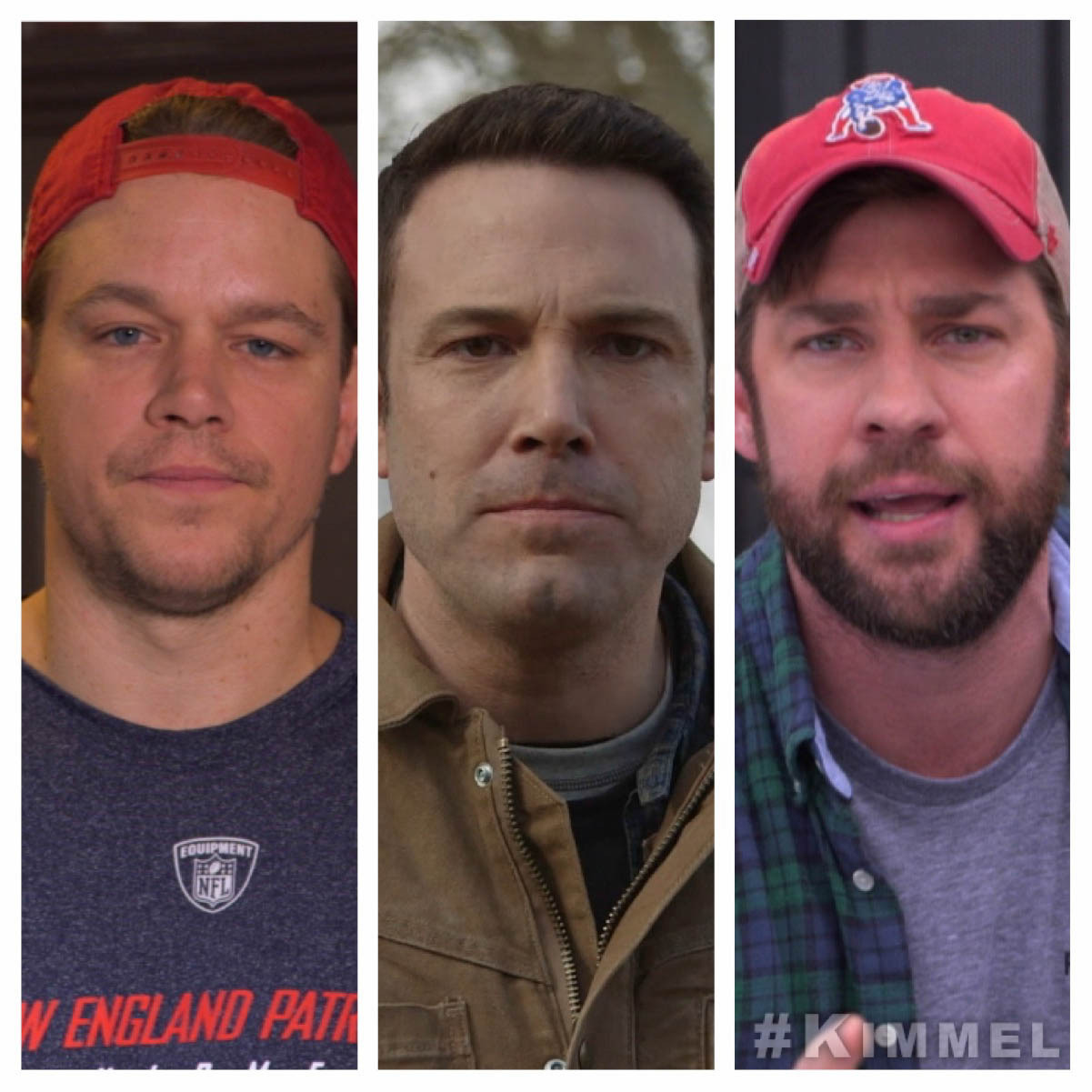 These men are guilty of a heinous crime. Matt Damon, Ben Affleck, John Krasinski and more defend their beloved Tom Brady TONIGHT on Kimmel.