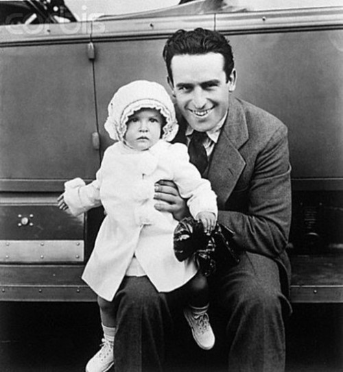 Harold Lloyd with his daughter Gloria - October 28th, 1925