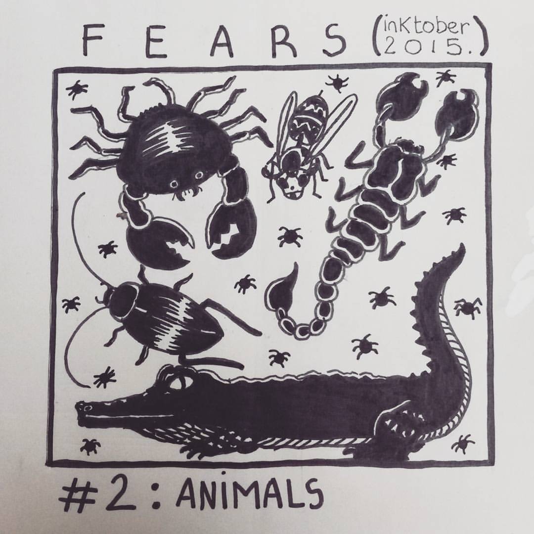 #Inktober day 2 ! Fears series 🐜👻