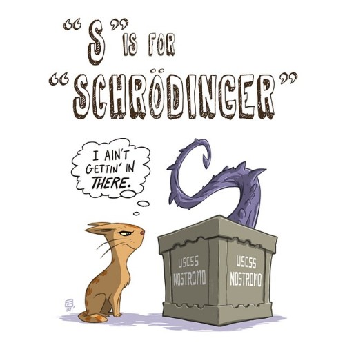 New &ldquo;ABCDEFGeek&rdquo;! &ldquo;S&rdquo; Is For &ldquo;Schrödinger&rdquo; (this one is sort of a sequel ti Vol. 1&rsquo;s &ldquo;X&rdquo;). Watch for a new entry every Wednesday. #drawing #photoshop