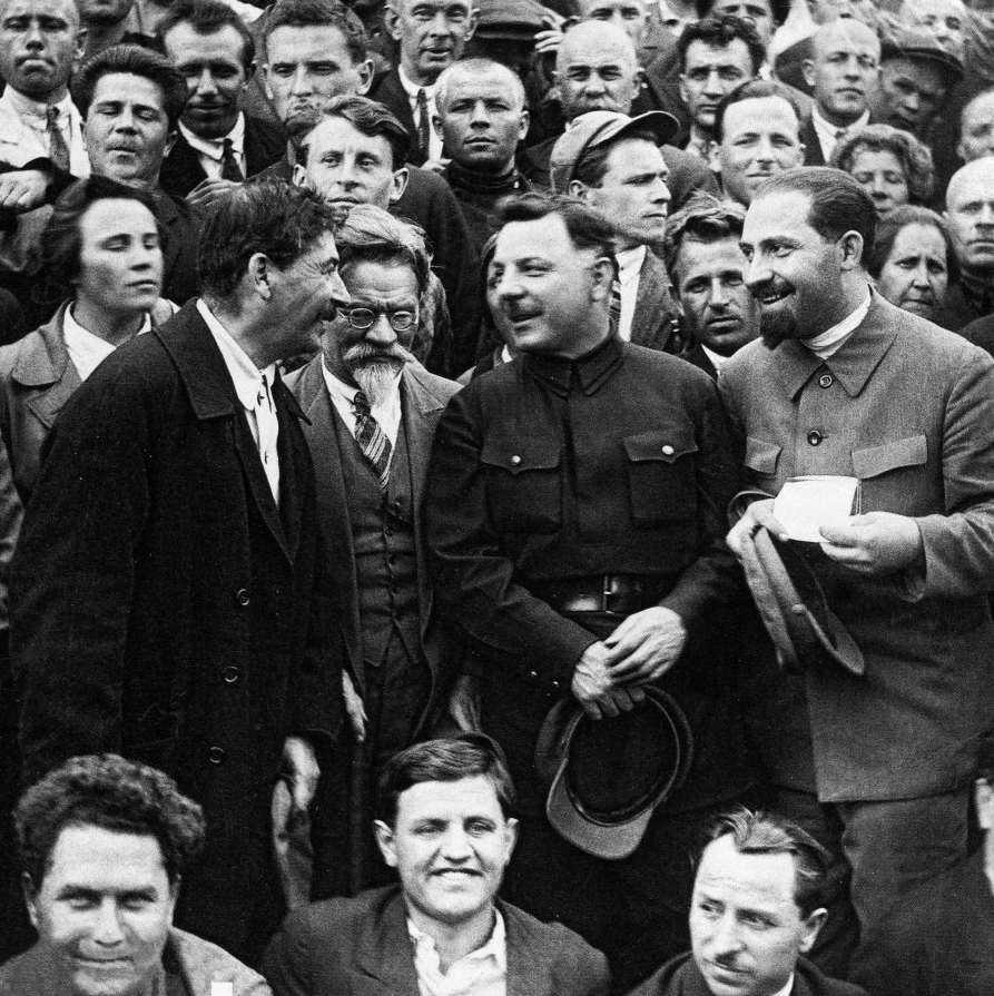 Сталин, Калинин, Ворошилов и Каганович на XVI съезде ВКП(б). 1930 год.Stalin, Kalinin, Voroshilov and Kaganovich at the Sixteenth Congress of the CPSU, 1930 ☭