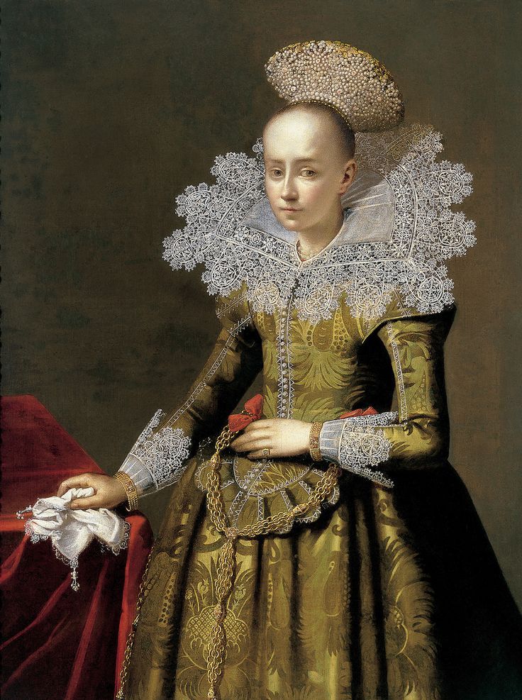 Portrait of a girl with a pearl headdress 
Central-European School 
c.1625-1635