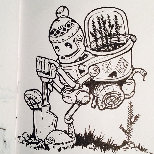 March of robots day 9! Arbor-bot :) #marchofrobots