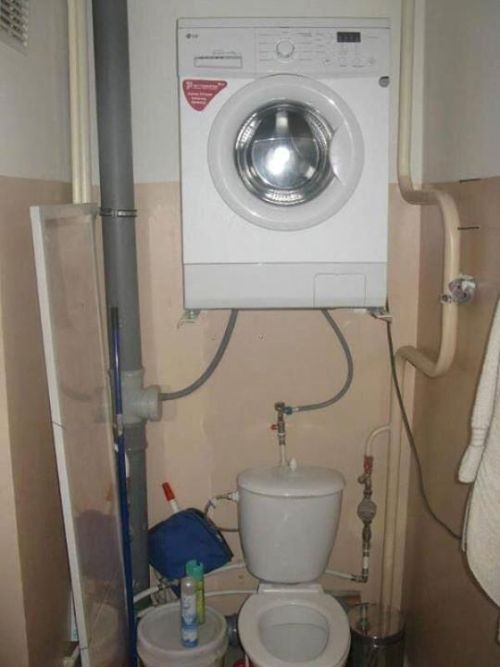 The flush mechanism is elaborate, unorthodox, and spectacular.
Follow on Twitter @BadRealtyPhotos