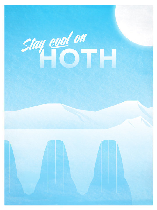 Star Wars Travel Posters by Troy Jensen