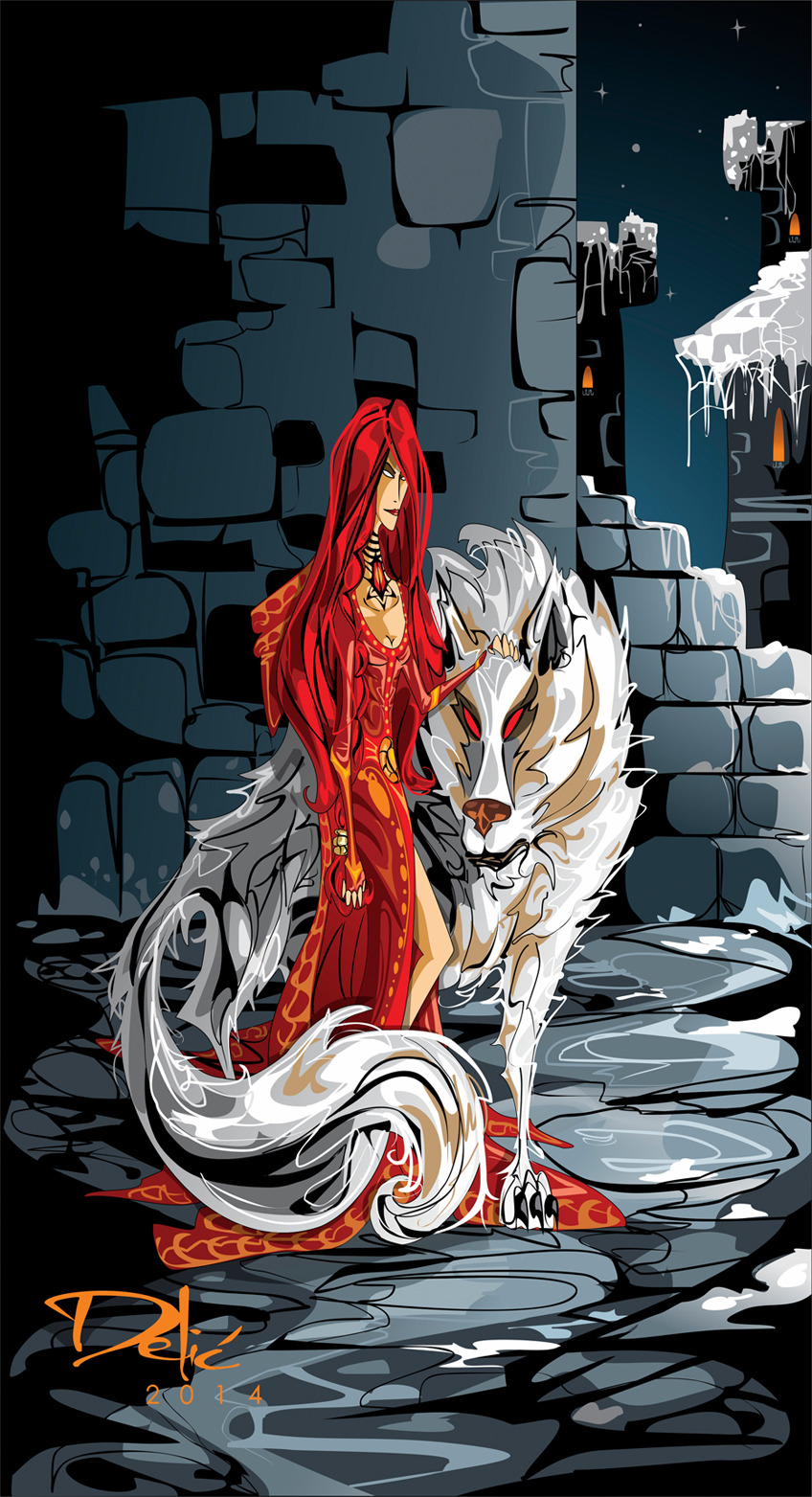 Fire and Ice (Melisandre and Ghost)