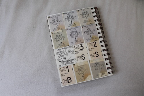 Collection of movie ticket stubs. I watched four movies in the theater last week.