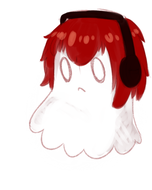 i was gonna draw castiel with headphones but then my mind was like ‘hey you know who else wears headphones? napstablook that’s who” and so i give to you: castablook