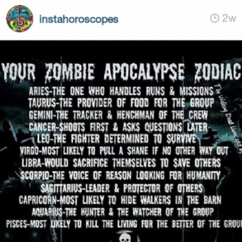 Image result for funny zombie horoscope