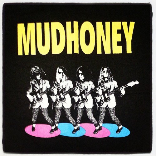Mudhoney 1992 European tour shirt design. (Via Steve Turner)