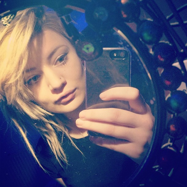 #selfie #me #blonde #girl #mirror #pout #make up