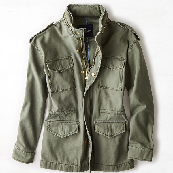 American Eagle Hooded Surplus Jacket (Coat) liked on Polyvore (see ...