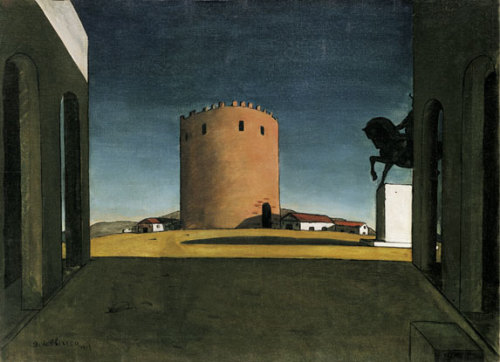 artmastered:Giorgio de Chirico, The Red Tower, 1913