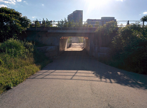 Underpass from Don River bike path