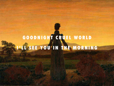 flyartproductions:This is way too much, I need a momentWoman before the rising sun/woman before the setting sun (1818-1820), Caspar David Friedrich / Power, Kanye West
