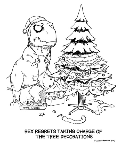 Rex shoulda gotten the smaller tree!