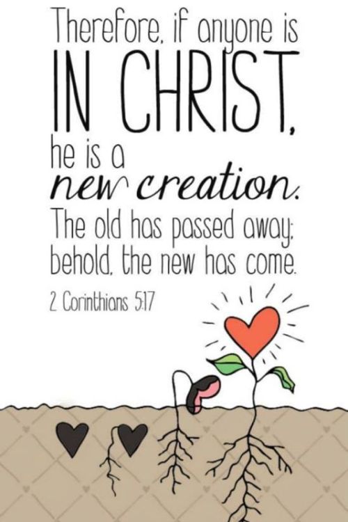 
2 Corinthians 5:17 (NLT)This means that anyone who belongs to Christ has become a new person. The old life is gone; a new life has begun!

