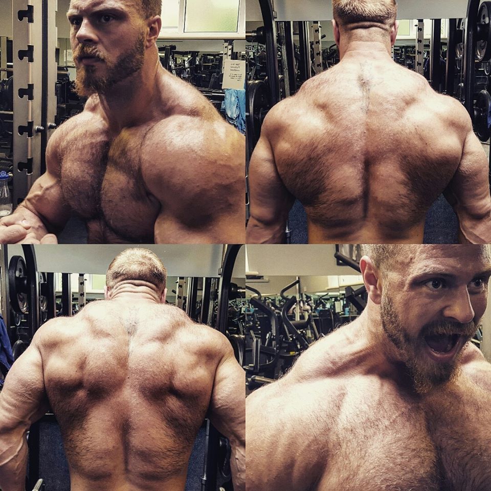 arpeejay:

I can’t get enough of UK Superheavy James Hollingshead – what a delicious, hairy beast! (And he’s on 26 years old!)
