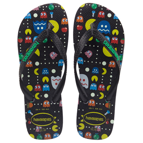 PAC-MAN BY HAVAIANAS
We&rsquo;re about to really date ourselves here, but growing up the first game system we had was an Atari 2600 and the first game was Pac-Man. You see, when you only have a single game to play you spend hours, days, weeks with the singular task of beating that game. Pac-Man became one of our best childhood friends and the ghosts, well to this day we&rsquo;re not a fan of those dudes. Thanks to our buddies at Havaianas we can revel in our youth all summer long with these flip flops. They actually glow in the dark! They&rsquo;re available HERE for dudes (and ladies too).