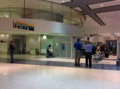 IAH Terminal C, security check