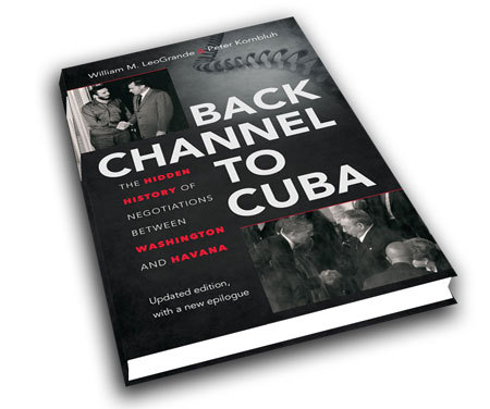 http://nsarchive.gwu.edu/news/20150813-Obamas-secret-diplomacy-with-Cuba/OBAMA’S SECRET DIPLOMACY WITH CUBANew RevelationsNational Security Archive News AlertEdited by Peter KornbluhPosted - August 13, 2015Washington D.C., August 13, 2015 – On the eve of Secretary of State John Kerry’s historic trip to Havana tomorrow to raise the American flag over the newly reopened U.S. Embassy, the National Security Archive today distributed a ground-breaking article revealing key details of the behind-the-scenes political operations and secret negotiations that have led to the normalization of diplomatic relations.The article appears in the September issue of Mother Jones magazine and was written by Archive analyst Peter Kornbluh and American University Professor William M. LeoGrande. The article is adapted from the revised edition of their book, Back Channel To Cuba: the Hidden History of Negotiations Between Washington and Havana, to be published by the University of North Carolina Press in October 2015.Among the new revelations:Prior to the ultra-sensitive talks conducted by the Obama White House to restore normal diplomatic relations, two of Hillary Clinton’s top aides conducted a two-year secret dialogue with Cuban Foreign Ministry officials focused on exchanging imprisoned U.S. citizen Alan Gross for the “Cuban Five” spies who were serving lengthy jail sentences in the United States.The secret talks between White House officials and Cuban negotiators close to Raul Castro came to an impasse in June 2014 over the administration’s demand that, in addition to Gross, Cuba release a CIA asset who had passed intelligence to the U.S. in the 1990s that led to the arrest of the Cuban Five spy network.The White House arranged a secret Rose Garden meeting between President Obama and the cardinal of Cuba, Jaime Ortega, who delivered a personal letter offering to assist on talks with Cuba from Pope Francis into the hands of the president.When President Obama met with Pope Francis in March 2014 at the Vatican, the focus of their meeting was on Cuba policy and the role the pope could play as an interlocutor during the secret negotiations.Prior to the Vatican meeting, Senator Patrick Leahy and key members of the policy/advocacy community enlisted several cardinals — including Cardinal O’Malley of Boston, and Washington’s Cardinal Theodore McCarrick — to brief Pope Francis on the need to help Obama change U.S. policy toward Cuba.Senator Leahy’s office was also instrumental in putting together a legal briefing paper for President Obama identifying options for a prisoner exchange that would gain freedom for Alan Gross, and open the door to normalizing relations with Cuba.“The United States and Cuba have opened a new era of relations,” according to Kornbluh. “The story of the Obama administration’s secret diplomacy and behind-the-scenes political efforts is crucial to appreciating how Washington and Havana have overcome years of hostility and aggression to normalize diplomatic ties.”