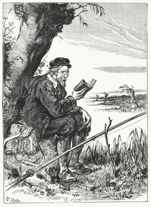 oldbookillustrations:

Izaak Walton.
T. Morten, from English illustration, ‘the sixties’ : 1857-70, by Gleeson White, London, 1903.
(Source: archive.org)
