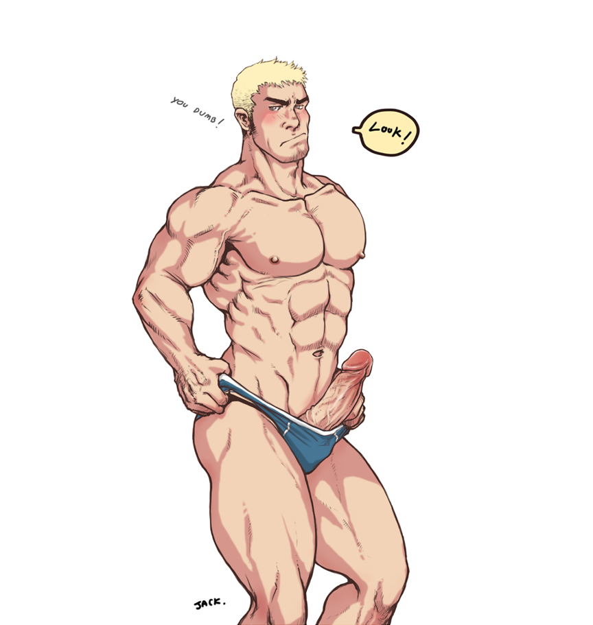 kamuijack:

It’s too small!
Your hunky roommate asking you to buy boxer shorts if you go out but you bought this tiny briefs instead(intended? )…So he thinks it’s your responsibility to solve this problem~ ;)
