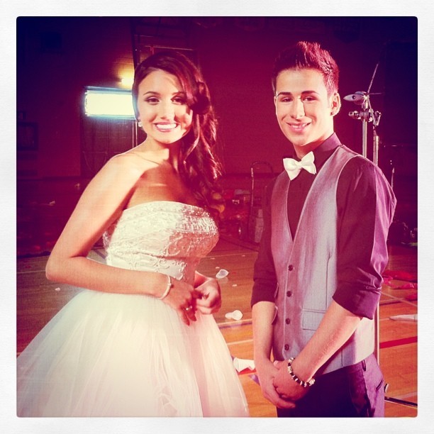 The cutest prom couple: @tylermedeiros @aliciajosipovic #degrassi - makeup work for &#8220;say I love you&#8221; vid shoot @sher_artistry (Taken with instagram)