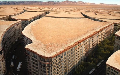 Town photoshopped to look like a drought burdened desert