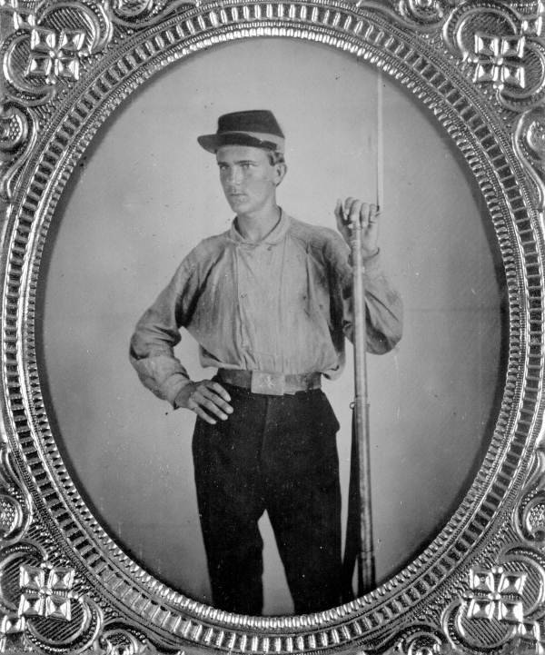 William Denham of Monticello (1860s)
Image number: RC11524 Denham was a private in the 1st Florida Infantry. He was captured during his first skirmish, but he was released and recovered from his wounds. He later served in the 2nd Florida Cavalry and in Captain Scott’s 5th Florida Battalion.
Credit this photo: State Archives of Florida, Florida Memory, http://floridamemory.com/items/show/34033