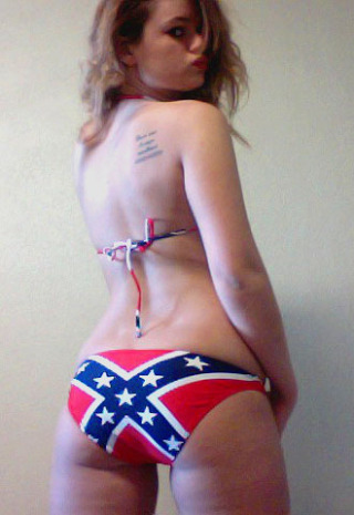 Patriotic american flag sexy women