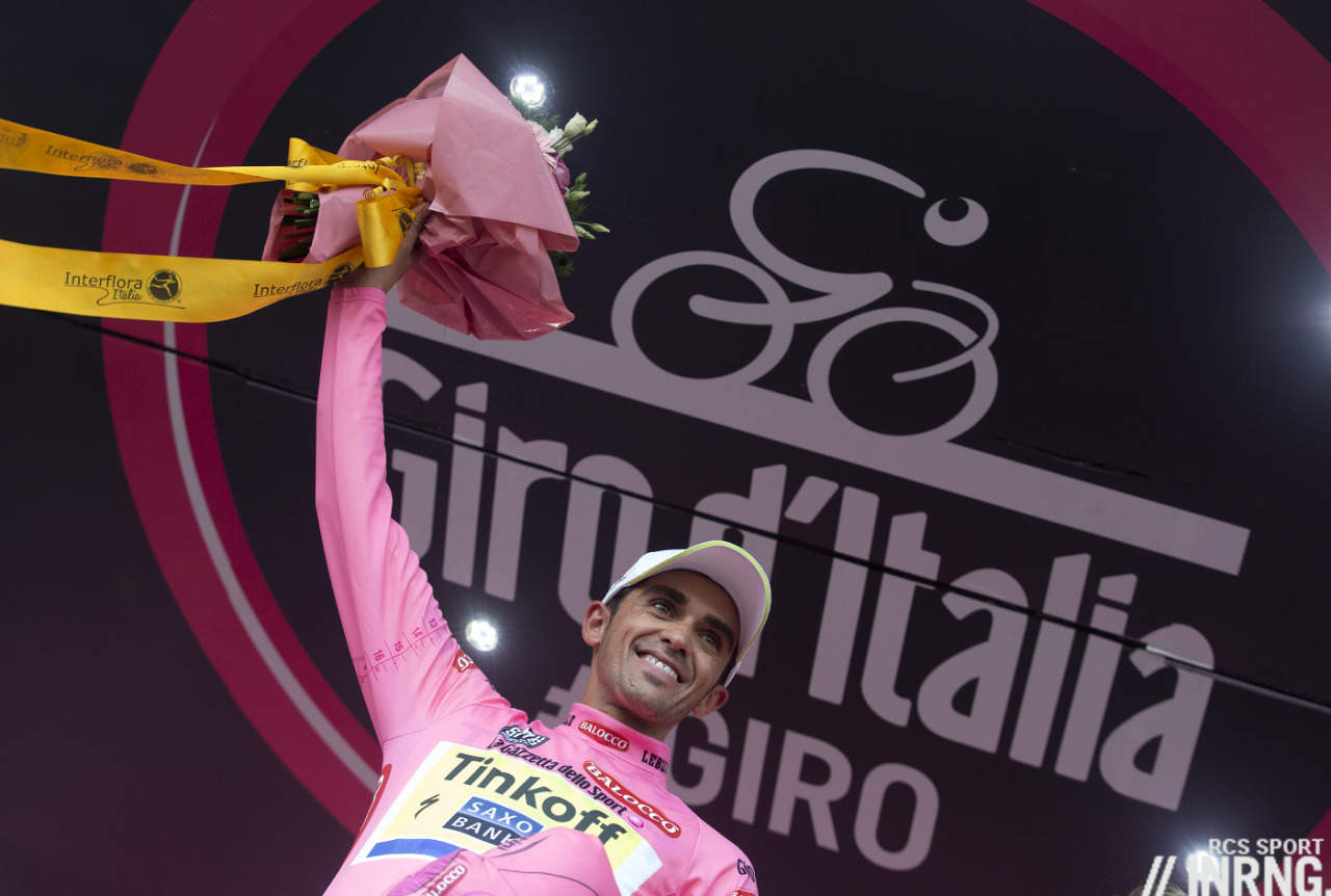 Alberto Contador maglia rosa