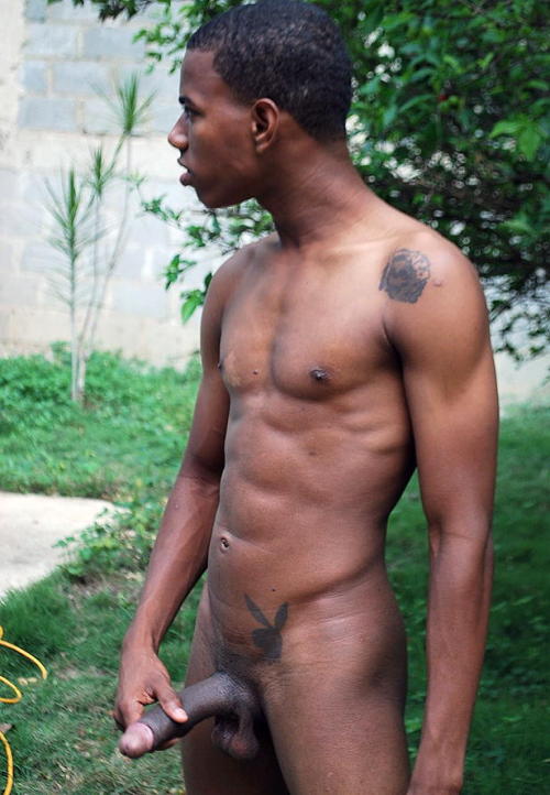 Gay naked black african american man