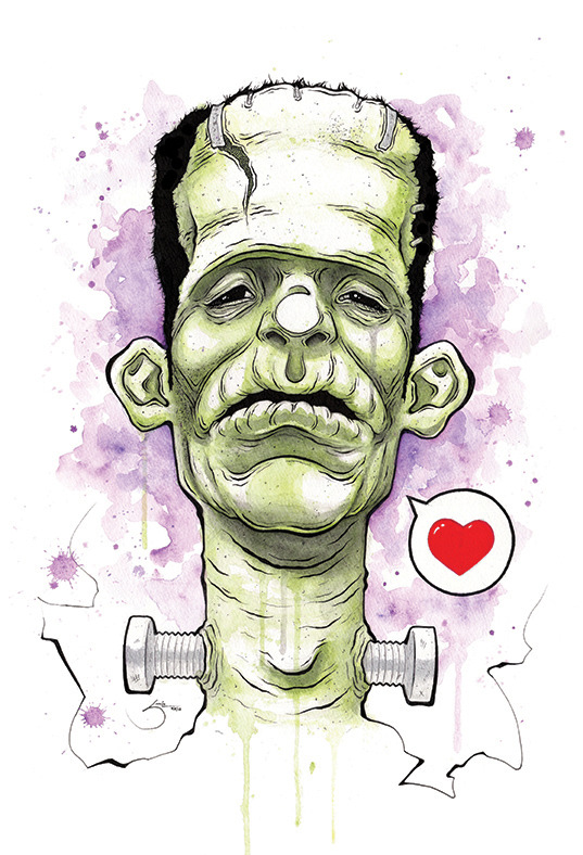 Frankenstein&rsquo;s Monster by Dan Savoie Facebook | Tumblr | Instagram | Twitter | Website | Etsy ($10 Prints)