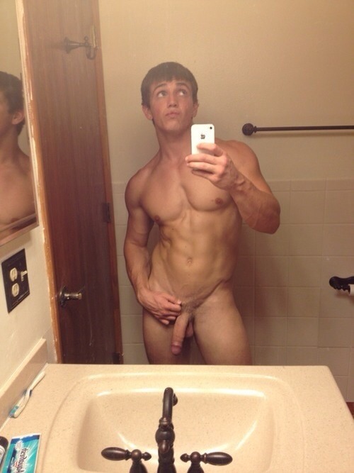 Gay big dick selfie