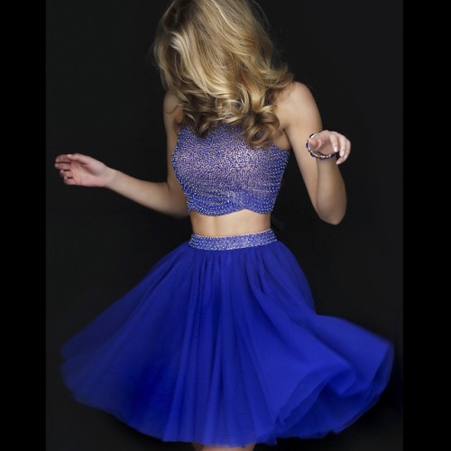 Blue short homecoming dresses