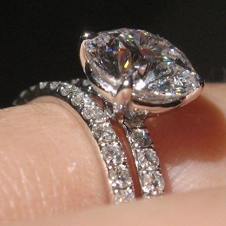pave diamond wedding rings