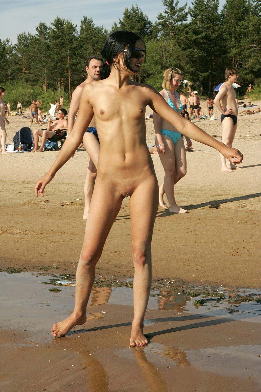 Nudist women at the beach