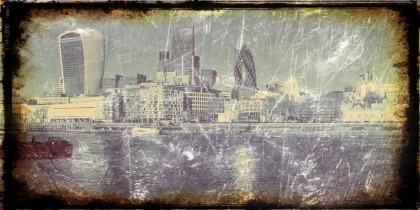 abstract art of london on canvas