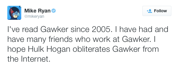 Mike Ryan on Gawker