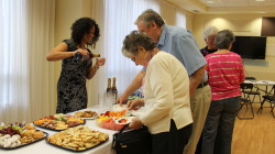 The food table is a popular hang out at our 20th Anniversary celebrations!