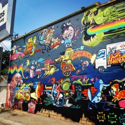 ironlaklosangeles: New wall DABSMYLA X RIME X PERSUE X ASKEW X NYCHOS Hollywood! #ironlak #ironlakLA #dabsmyla #rime #askew #nychos #losangeles So good