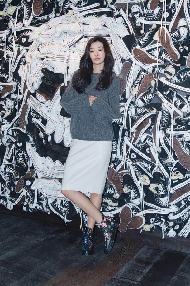 ygkplusfamily:[News] Stephanie at Converse store in Myungdong
